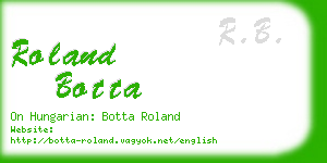 roland botta business card